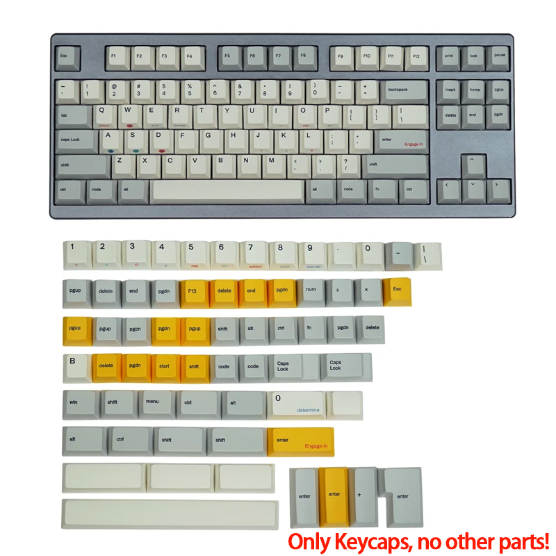 IDOBAO 9009v3 Retro Series Keycap Kit-English Greek Korean Russian