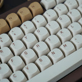 MA Tiramisu Keycaps Minimalist PBT Keycap Retro Style English Korean Japanese