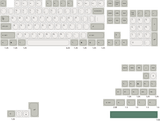 IDOBAO MA Retro Grey PBT Dye-sub Keycap Kit Suits MX Mechanical Keyboard