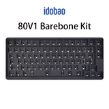 idobao ID80 Mechanical Keyboard Black Custom DIY Full Aluminium 75% Hot-swap Barebone Kit Wired Keyboard Windows/Mac/iOS/Linux