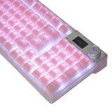 IDOBAO Pink Backlit Keycaps Cherry Profile Key caps 127Key Side Print Keycap For MX Switch Mechanical Keyboard Key cap ANSI Layout