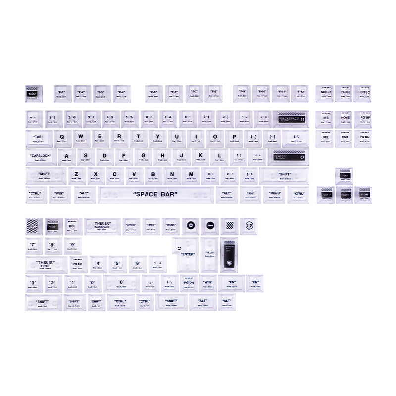 IDOBAO OW/OB Cherry Profile Transparent ABS Customized Keycaps Kit