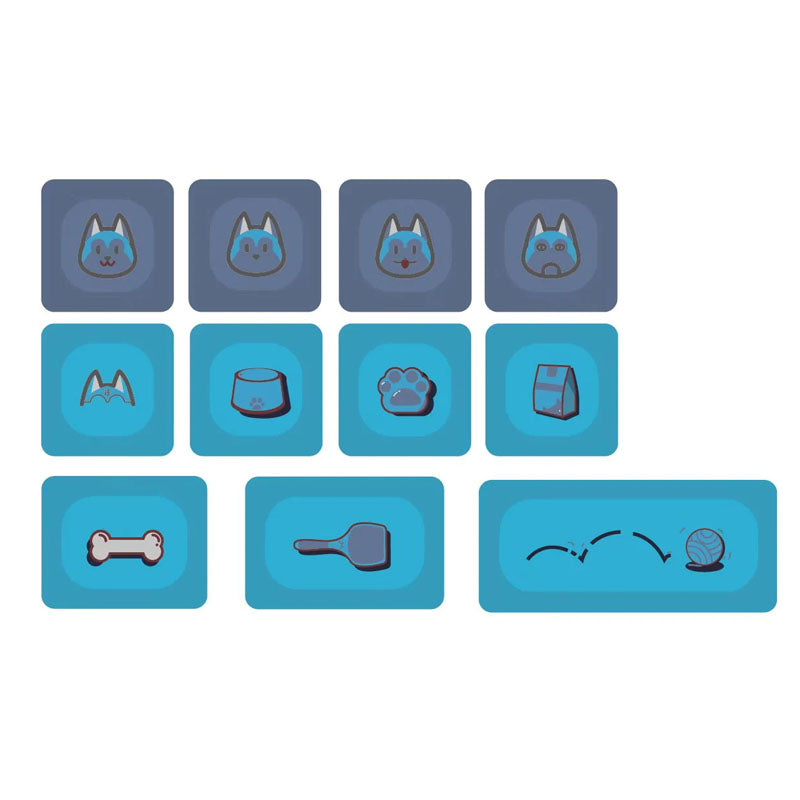 IDOBAO MA Profile Blue Cat Spherical Keycaps Kit